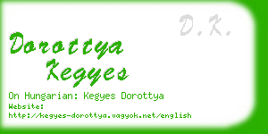 dorottya kegyes business card